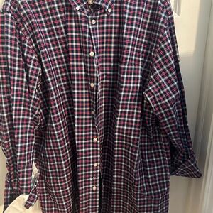 Charles Tyrwhitt Navy and Red Plaid Shirt